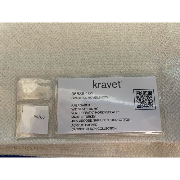 Kravet Candice Olson Upholstery Samples Graceful Moves Gray Blue Cream 25"x23" - Picture 4 of 5